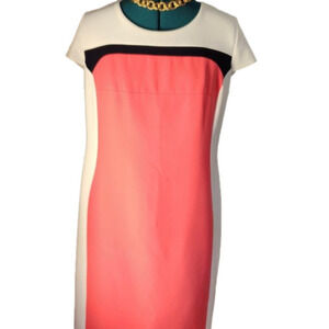 238. Pink and White Summer Dress Sz 12